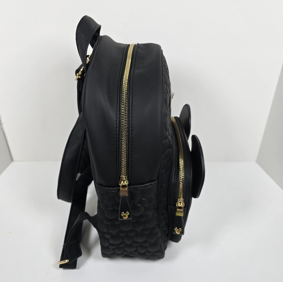 Disney Primark Mickey Mouse Black Embossed Backpack Nwt - Picture 2 of 7
